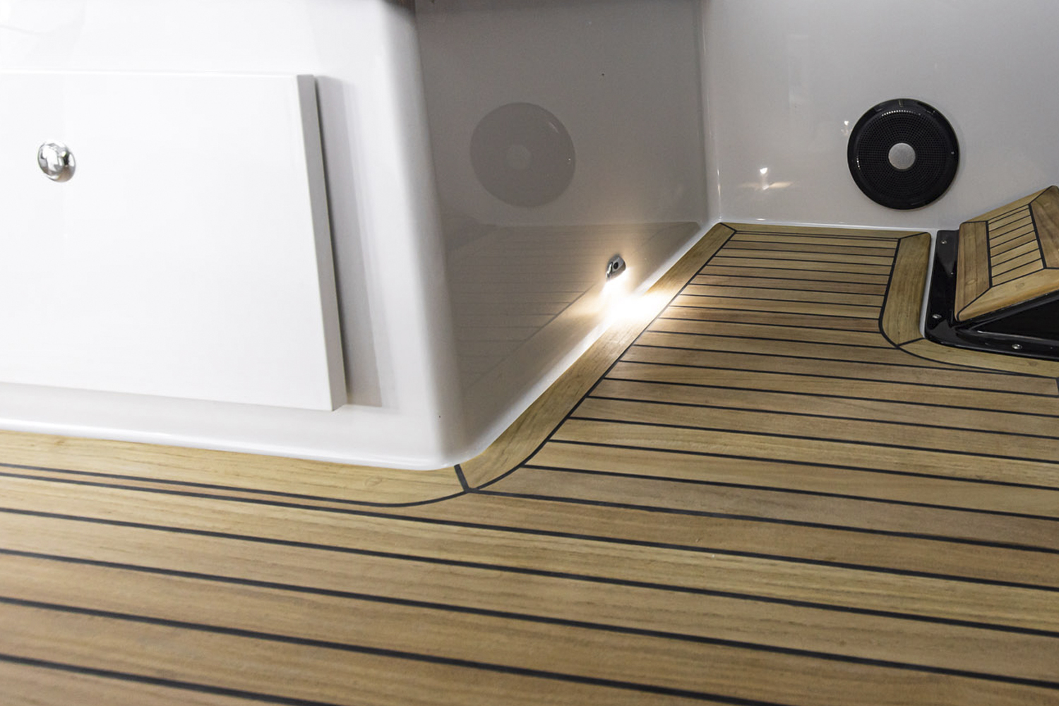 Teak on cockpit floor