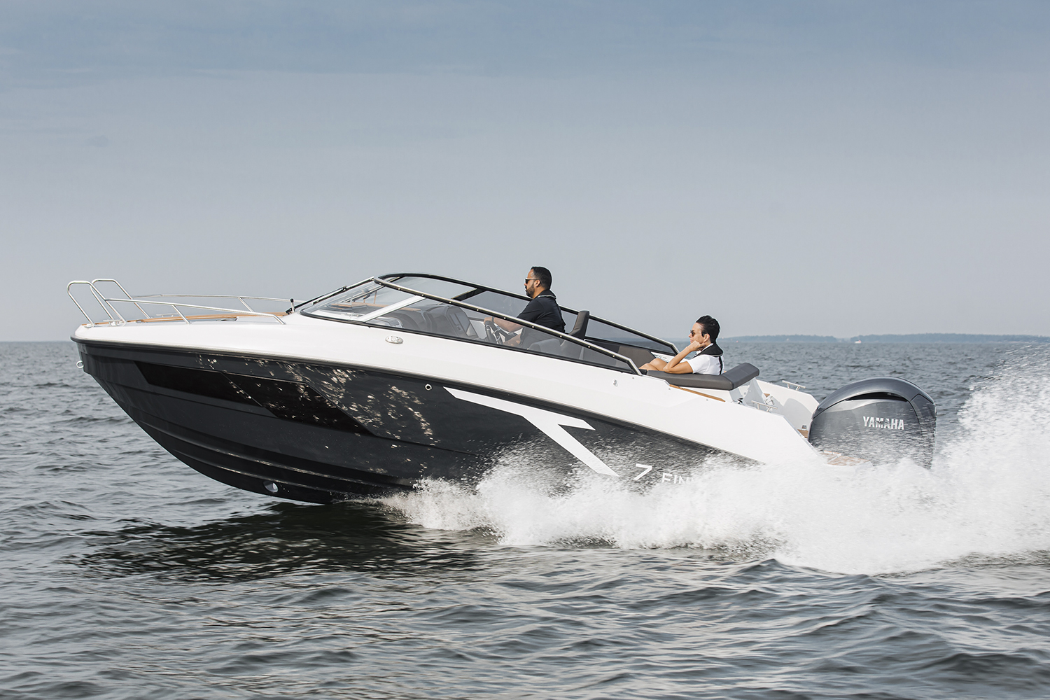 Grey hull colour & white graphics